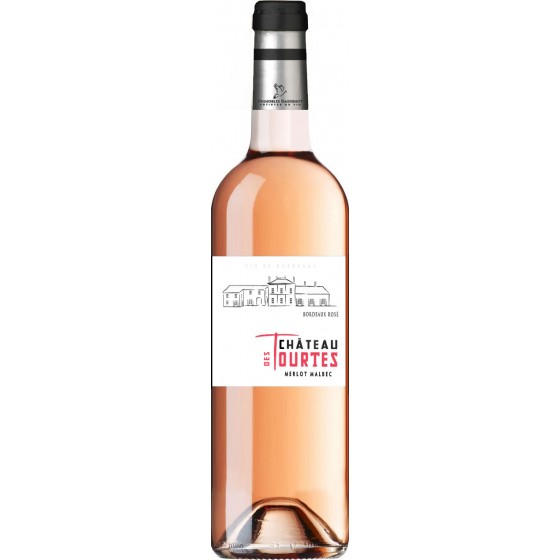 Bouteille de Château des Tourtes Rosé - AOC Bordeaux - Vin Rosé Rafraîchissant