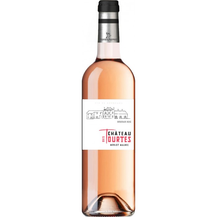 Bouteille de Château des Tourtes Rosé - AOC Bordeaux - Vin Rosé Rafraîchissant